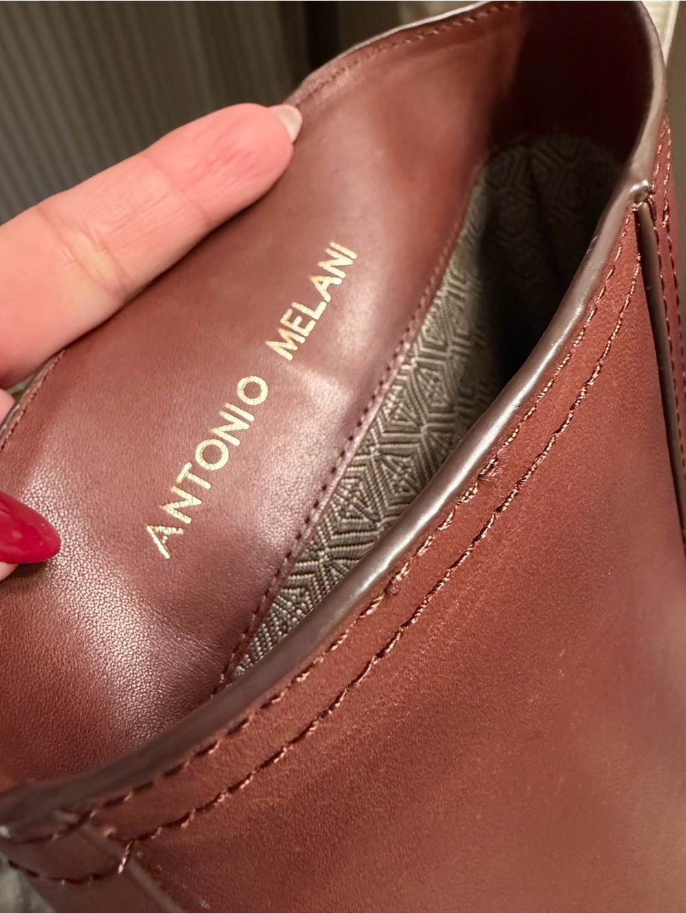 ANTONIO MELANI Chestnut Brown Over-the-Knee Leather Boots